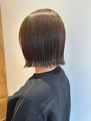 ぱつっとボブ/切りっぱなしボブ/韓国風