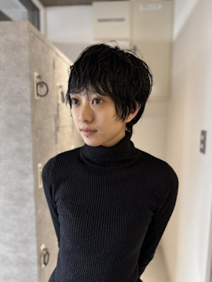 小顔似合わせカット丸みナチュラルショートボブハンサムショート