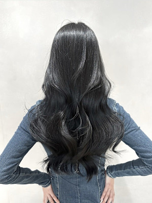 ＊ネイビーブラックデジタルパーマ＊【Zina梅田茶屋】