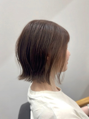 切りっぱなし×イヤリングカラー