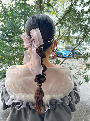 【ももか】タイト編み下ろしスタイル/金箔アレンジ