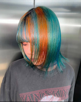 セクションカラー　 デザインカラー　ハイトーン　原宿/表参道