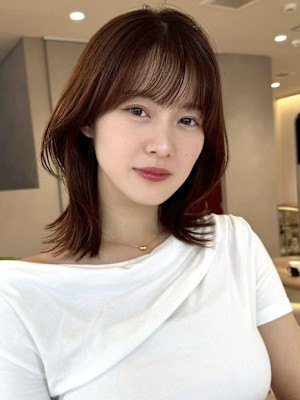 髪質改善＊チェリーブラウンくびれヘア＊美髪【Zina新宿】