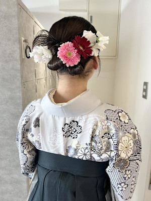 【Nanaka】卒業式ヘアセット/カチモリ/生花/袴着付け