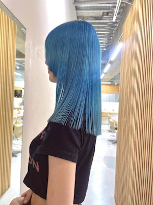 【rizu】#水色カラー #ターコイズブルー #ハイトーン