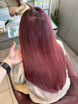 ピンクカラー/ブリーチ/グラデーション/20代30代