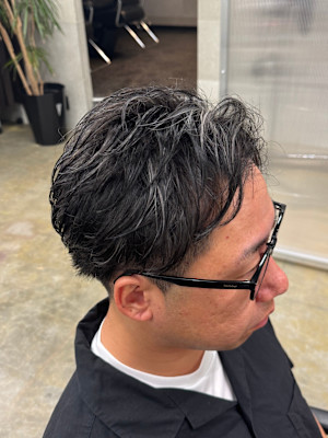 メンズ/ホワイトメッシュ/束少なめ