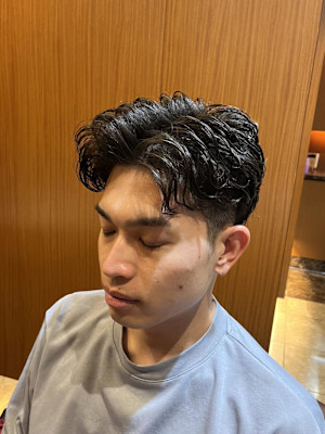 銀座　理容室　ファザーパーマ　ビジネスヘア