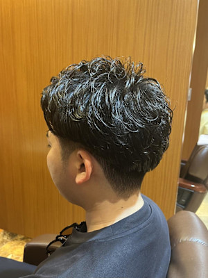 銀座　理容室　ナチュラルパーマ　フェザーパーマ