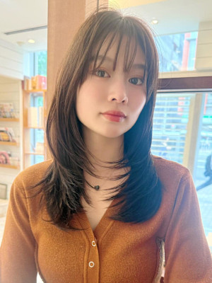 渋谷/チェリーブラウン/大人可愛い/フェザーパーマ/ボブ