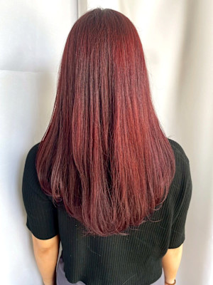 【feliceMICHI 豊田希美】チェリーレッド 髪質改善