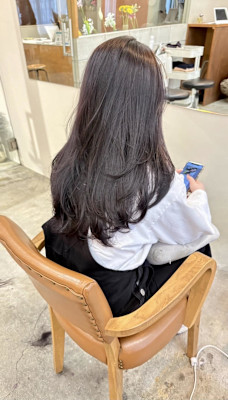 《花屋併設》ダークパープル　レイヤーカット