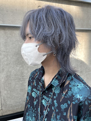 メンズウルフ/ブルーシルバー