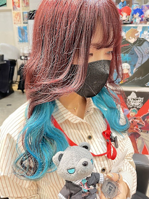 ヒプマイ 観音坂独歩 ケアブリーチ ターコイズ インナーカラ