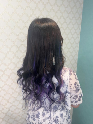 オーダーエクステで紫インナー