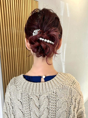 【nanaka】ヘアアレンジ/結婚式ヘア/シニヨン/30代