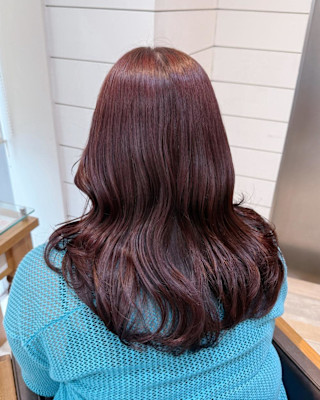 渋谷/チェリーブラウン/ホワイトグレージュ/デジタルパーマ