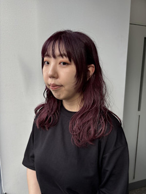 ブリーチあり◎透け感ピンクパープルカラー