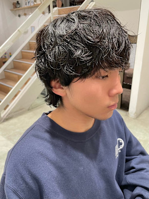 無造作感のあるスパイラルパーマ【三軒茶屋】