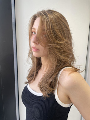 海外フェイスレイヤー　ハニーベージュ　ブリーチカラー~*