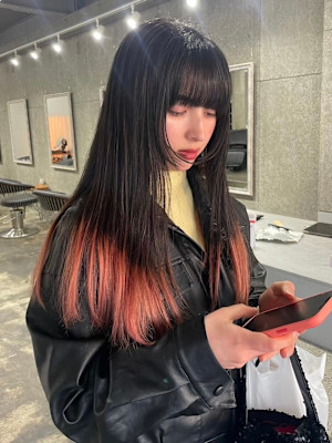 裾カラー/グラデーションカラー