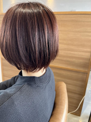 ピンクブラウンボブ