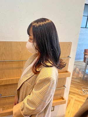 ナチュラルブラウン×オレンジ