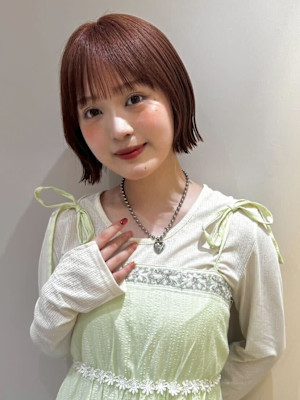 髪質改善＊赤みハイライトカラー＊美髪【Zina 新宿】	