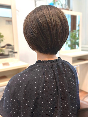 白髪染め白髪ぼかし大人ショートボブ大人かわいい30代40代