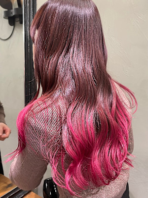 グラデーション × ピンク