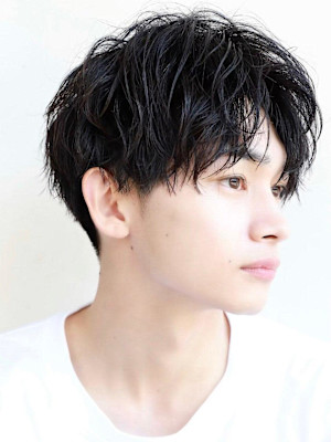 ルーズウエットショートセンターパート