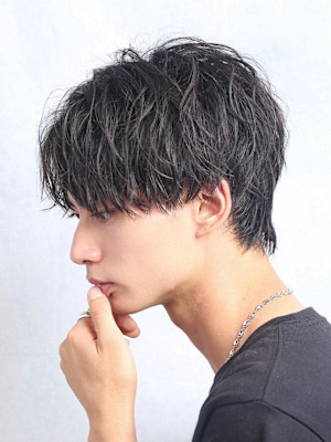 スパイラルパーマ　マッシュ