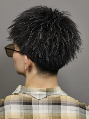 メンズ【ダウンバングショート】ツイストパーマ