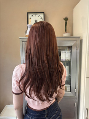 ピンクカラー×ロング