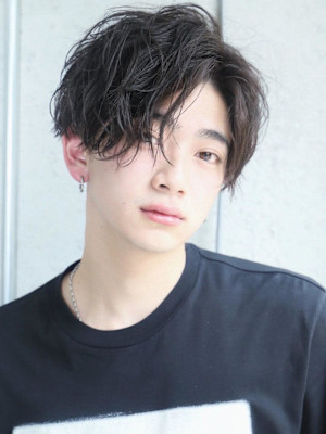 無造作センターパート