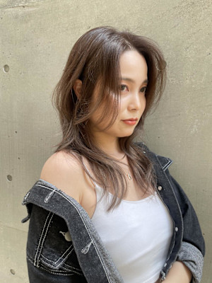 透明感ブラウン　ブリーチなしWカラー　海外ハイレイヤー~*