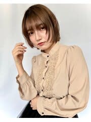 【柔らか質感×ひし形ボブ】ふんわり大人可愛いショート