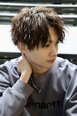 【コンマバング】波巻パーマ