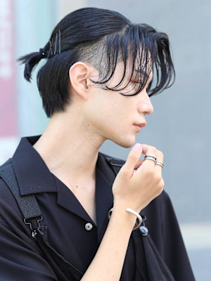 ツヤ×ハーフアップショート