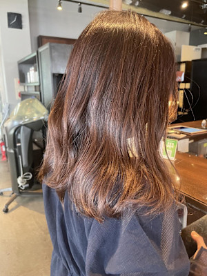 セミロング/ラベージュ/透明感