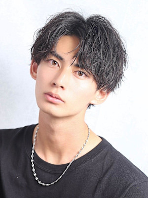 スパイラルパーマ　マッシュ