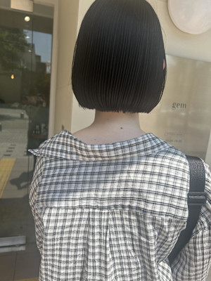 ミニボブ×ブルーブラック