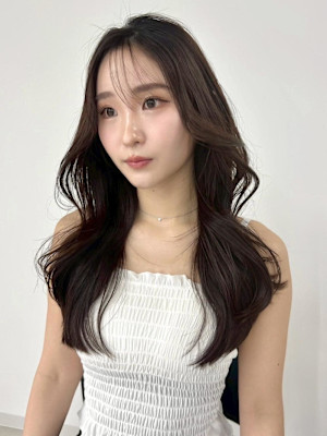 韓国風顔周り/レイヤーカット/ロング艶感