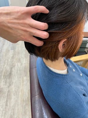 ボブインナーカラー