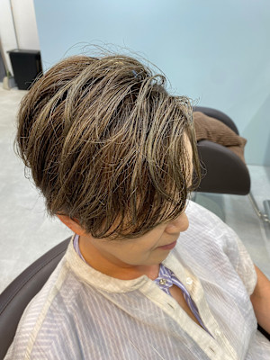 ミセスショート◎オリーブグレー