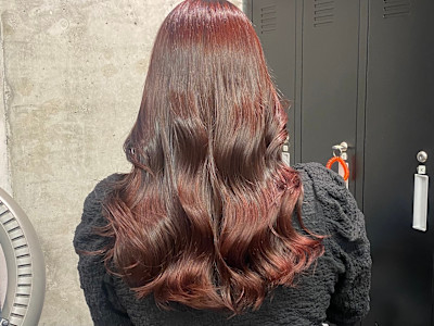 ボルドーカラー/艶髪カラー