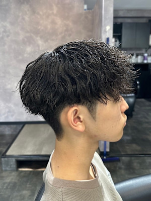 メンズ波巻きパーマ