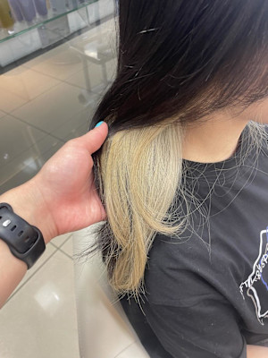 [風花]インナーブリーチカラー  ホワイトベージュ