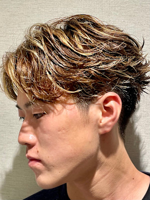 フェザーショートパーマ