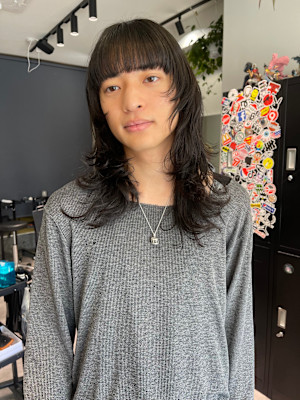 メンズレイヤーウルフカット